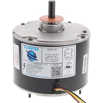 HC39GE210 - ClimaTek Upgraded Condenser Fan Motor Replaces Carrier | 1/4 HP, 230v