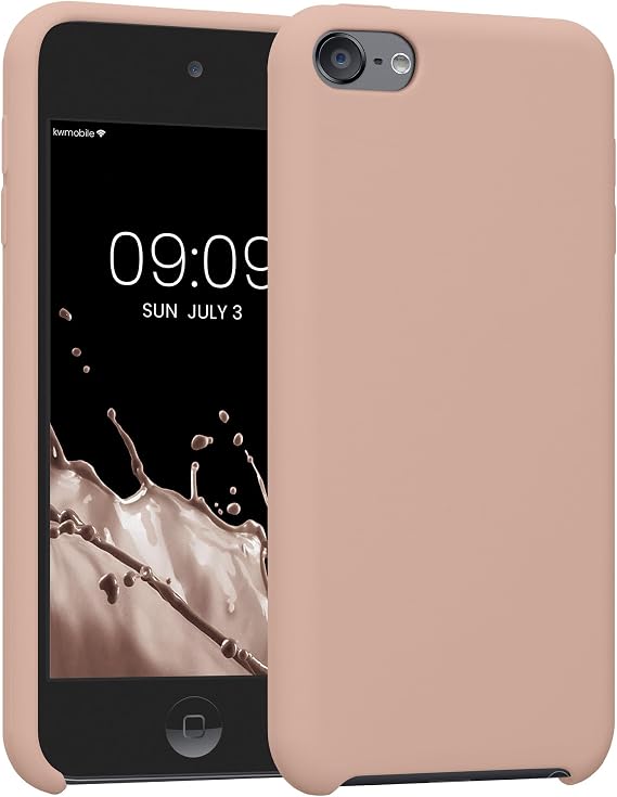 kwmobile TPU Silicone Case Compatible with Apple iPod Touch 6G / 7G (6th and 7th Generation) - Case Soft Flexible Protective Cover - Dusty Pink