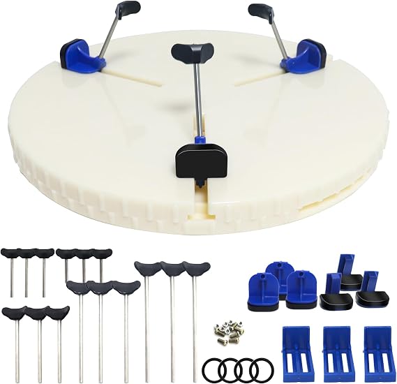 Pottery Machine Turntable Clamp Pottery, Ceramic Pottery Trimming Spinner Repair Tool for Ceramic Beginners and Professionals, Clamp Repair Tools, 2-12Adjustable, DIY Ceramic Pottery Turntable