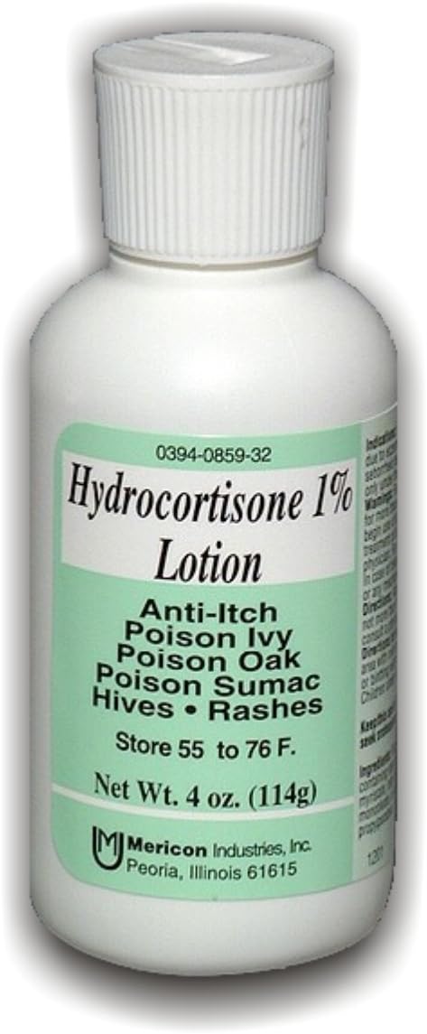 Hydrocortisone 1 Percent Maximum Strength Anti Itch, Poison Ivy Lotion By Mericon - 4 Oz