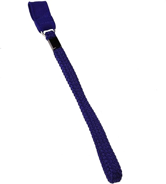 PCP Cane Wrist Strap, Durable Triple Braided Elastic Nylon Lanyard for Canes, Blue
