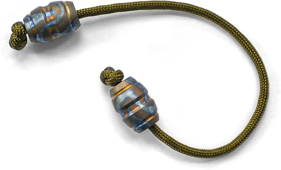 WANERSEN Titanium Paracord Worry Beads Begleri Fidget Toy Outdoor EDC Necklace Stopper, Style 6