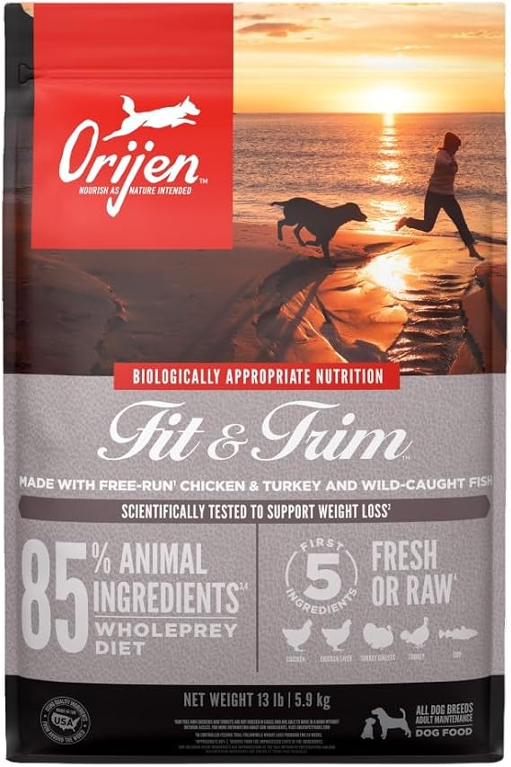 ORIJEN Grain Free WHOLEPREY Dry Dog Food Fit & Trim Recipe 13lb Bag