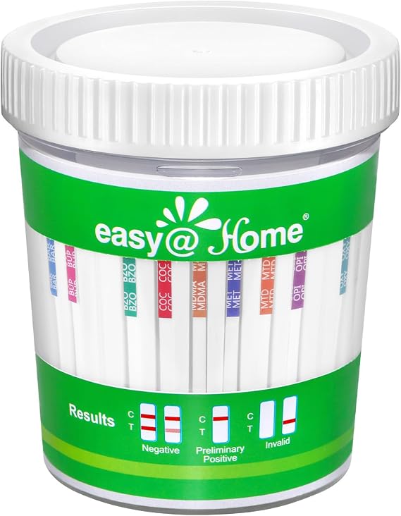 Easy@Home 14 Panel Drug Test Cup, 100 Pack at Home Multi Drug Urine Test
