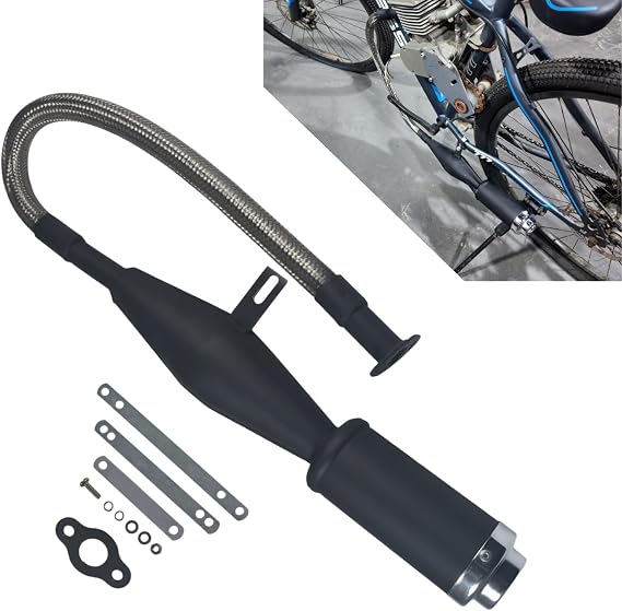 Flexible Exhaust Muffler Extension Silence Pipe for 49cc-100cc 2-Stroke Gas