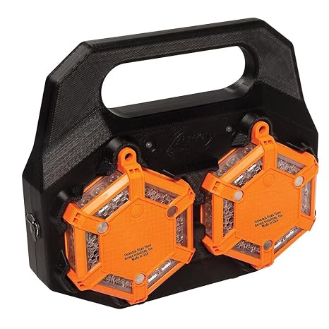 11610 2-Flare Kit, Red LEDs with Charging Case, 1 Count