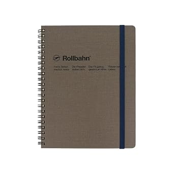 Delfonics Rollbahn Spiral Cap-Martin Notebook, 6-1/2 in. x 8-1/2 in. (Greige) / A5 notebook Unknown Binding