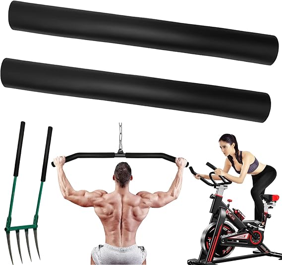 Taeku Foam Handle Grip Covers, 1 Pair Anti-Slip NPVC Tubing Sleeves Comfort Grip for Fitness Equipment, Garden Tools, Stroller Handles