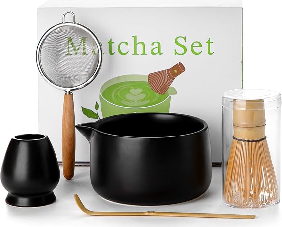 20OZ Matcha Whisk Set - 5PCS Matcha Set Includes Macha Bowl with Spout