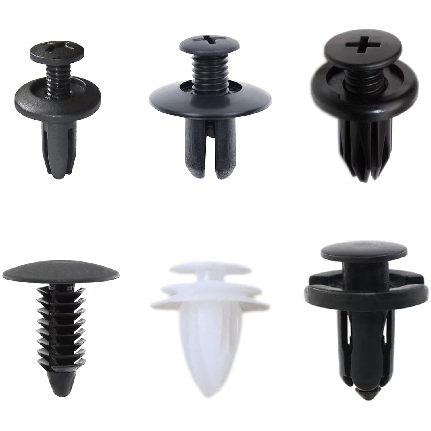 Pack of 120 Nylon Bumper Rivet Clips Universal Car Fasteners Rivet Clips