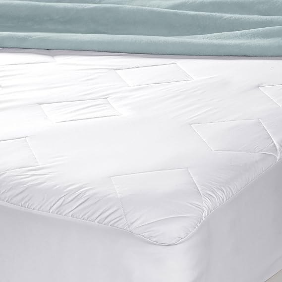 Cuddledown Wool Cotton Mattress Pad | 100% Wool Fill | 100% Cotton Top | Temperature Regulating | Natural Fiber | Twin XL Size