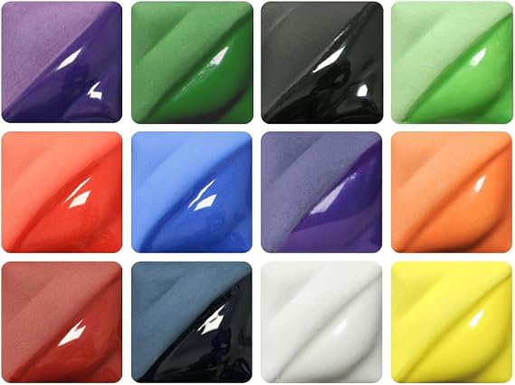 AMACO Velvet Underglazes 12-Pint Class Pack, 12 Assorted Colors