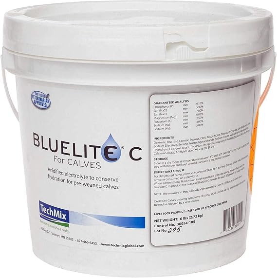 Bluelite C Electrolytes & Multiple Sources of Energy, for Calves 6 Lb