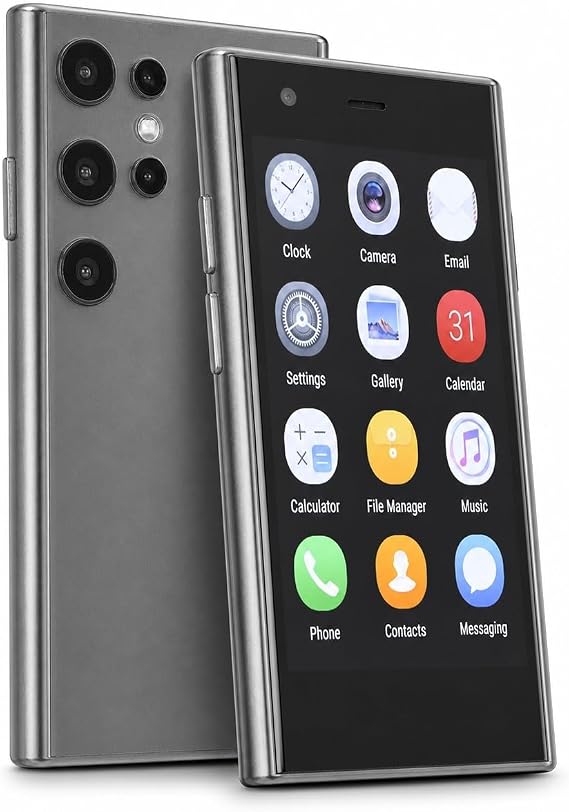 SOYES S23 Pro Mini Smartphone, 3.0 Inch Ultra Thin Mini Mobile Phone 2GB RAM 16GB ROM 3G Pocket Cell Phone for Android 8.1 (Black)