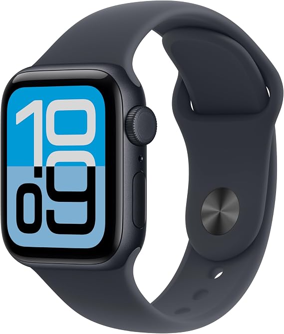 Apple Watch SE 3 [GPS + Cellular 40mm] Smartwatch with Midnight Aluminum Case with Midnight Sport Band - M/L. Fitness and Sleep Trackers, Heart Rate Monitor, Always-On Display, Water Resistant
