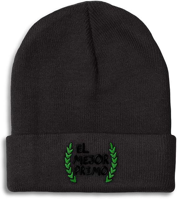 Custom Beanies for Men El Mejor Primo Best Cousin Friend Skull Cap Winter Hats Acrylic One Size