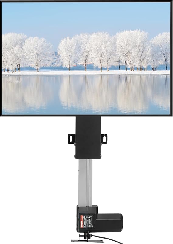VEVOR Motorized TV Lift Stroke Length 28 Inches Motorized TV Mount Fit for Max.50 Inch TV Lift with Remote Control Height Adjustable 38-65 Inch,Load Capacity 132 Lbs