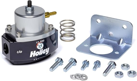 Holley Performance 12-880 Adjustable Billet By-Pass Fuel Regulator, Black (12880)