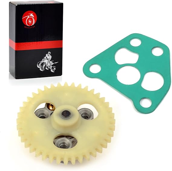 Oil Pump & Oil Pump Drive Gear Compatible with YAMAHA Raptor 350 Warrior 350 Big Bear 350 Wolverine 350 Moto 4 350 Big Bear 400 1UY-13300-00-00 3GD-13329-00-00