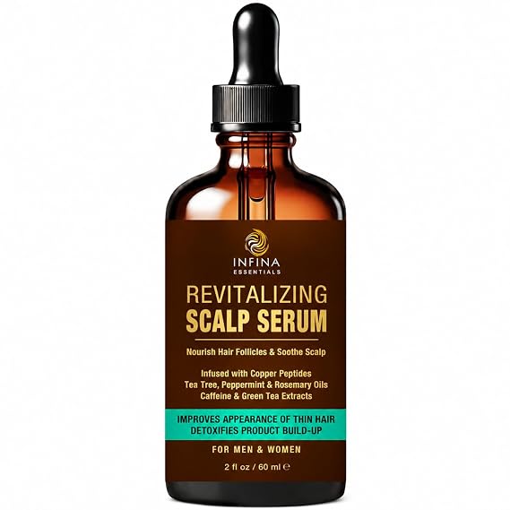 Scalp Serum for Hair Growth - Copper Peptides, Caffeine & Tea Tree, 2 fl oz
