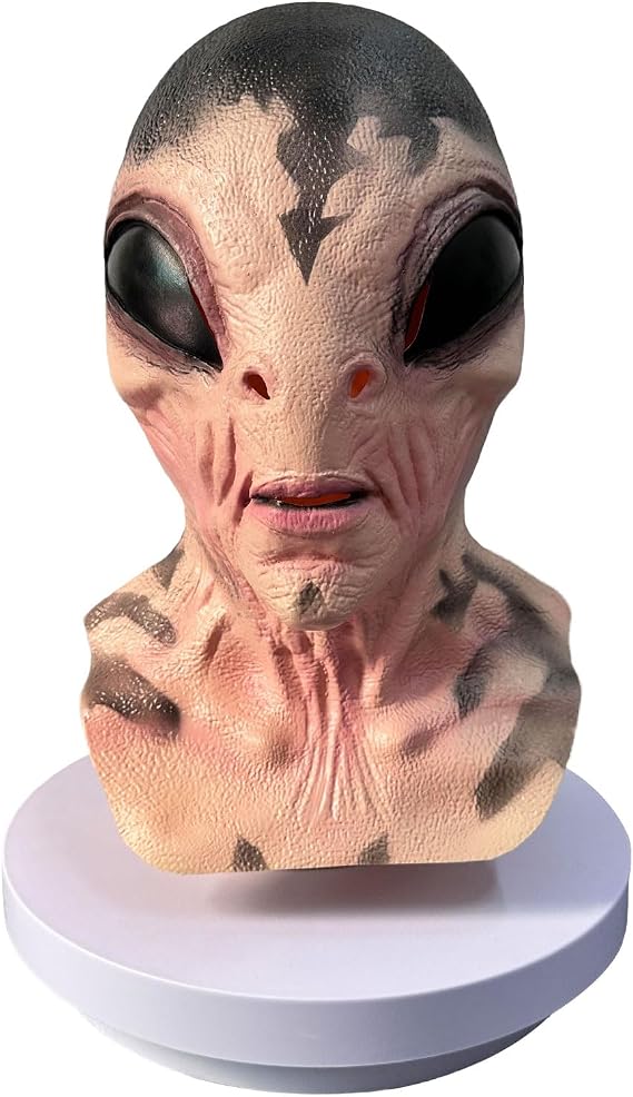 Alien Mask UFO Headgear Halloween Latex Terror Head Mask Costume for Costume Party Masquerade Props