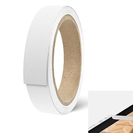 Self-Adhesive Glossy White Edging Tape 20mm x 10m – High-Gloss Furniture Edge Banding for Kitchen Cabinets, Wardrobes & Modern Interiors, Peel-and-Stick Finish