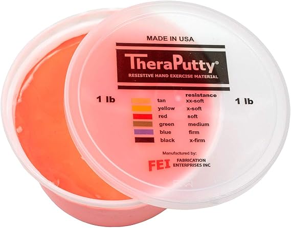 CanDo Theraputty Plus Hand Exercise Putty for Rehabilitation, Exercises, Hand Thearpy, Occupational Therapy, Hand Strengthening, Improve Motor Skills, Stress Relief 1-Pound Soft