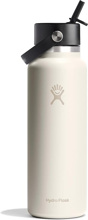 Hydro Flask 40 Oz Wide Mouth Flex Straw Cap Ivory