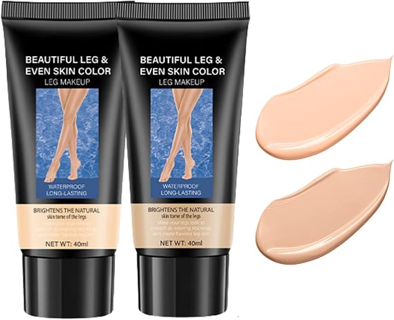 Body Coverage Perfector - 2pcs Concealer Full Coverage - Body Leg Scar Tattoo Cover Up Makeup - Leg Makeup To Cover Veins Waterproof - Long Lasting body concealer For Mature Skin (Light+Medium Colors)