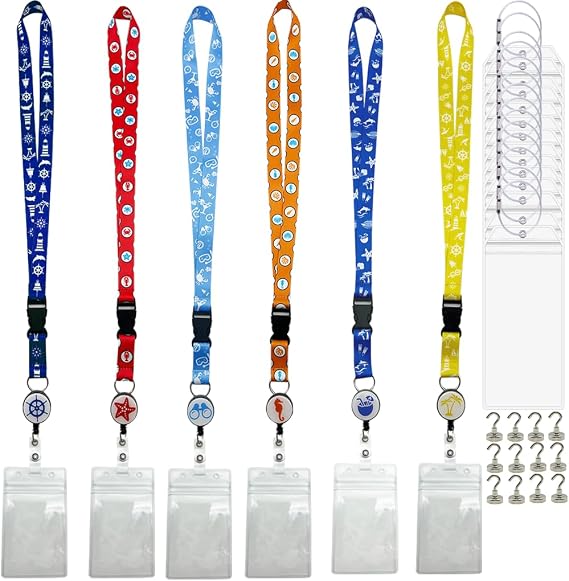 DAYUMKOU 6 Set Cruise Luggage Tags with Detachable Cruise Lanyard