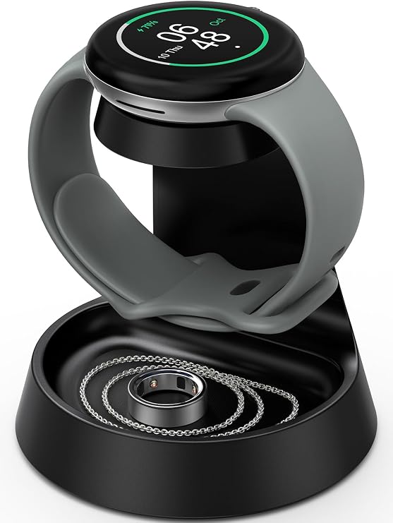 Watch Charger Stand for Google Pixel Watch 3/2,Elecdov Charger Stand with Storage Function for Pixel Watch 3/2,3W Charging for Google Pixel Watch 3/2 (Not for Pixel Watch 4/1)