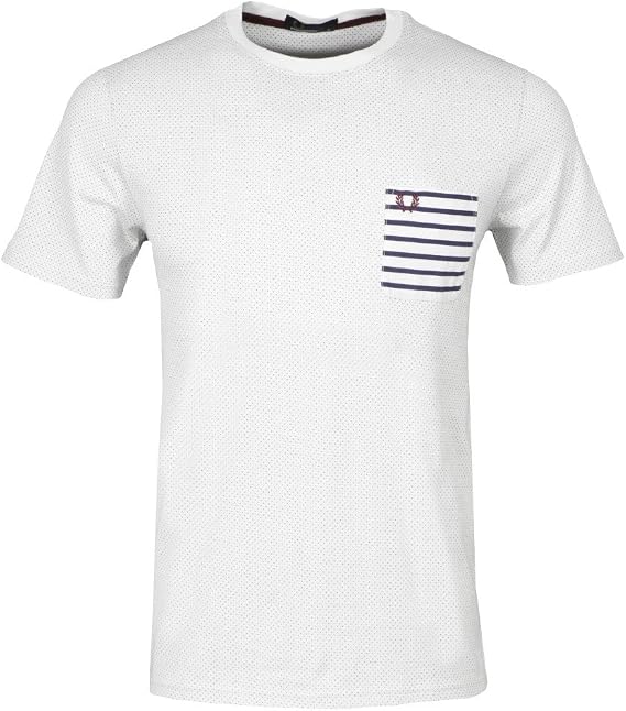 Fred Perry Men's Polka Dot Stripe Pocket T-Shirt