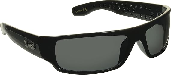 Locs Super Dark Sunglasses Mens Black Wrap Around Lowrider Gangster Cholo Vintage Flat Top