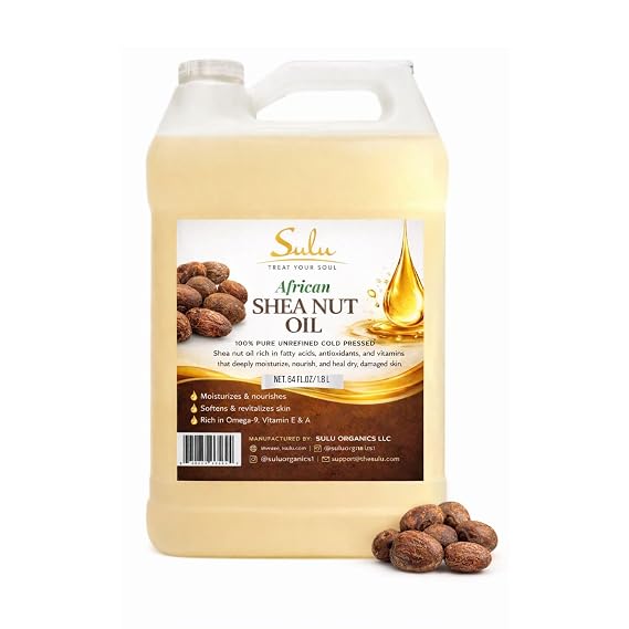 100% Pure Cold Pressed Unrefined Shea Nut Oil -4 lbs/64 fluid ounces