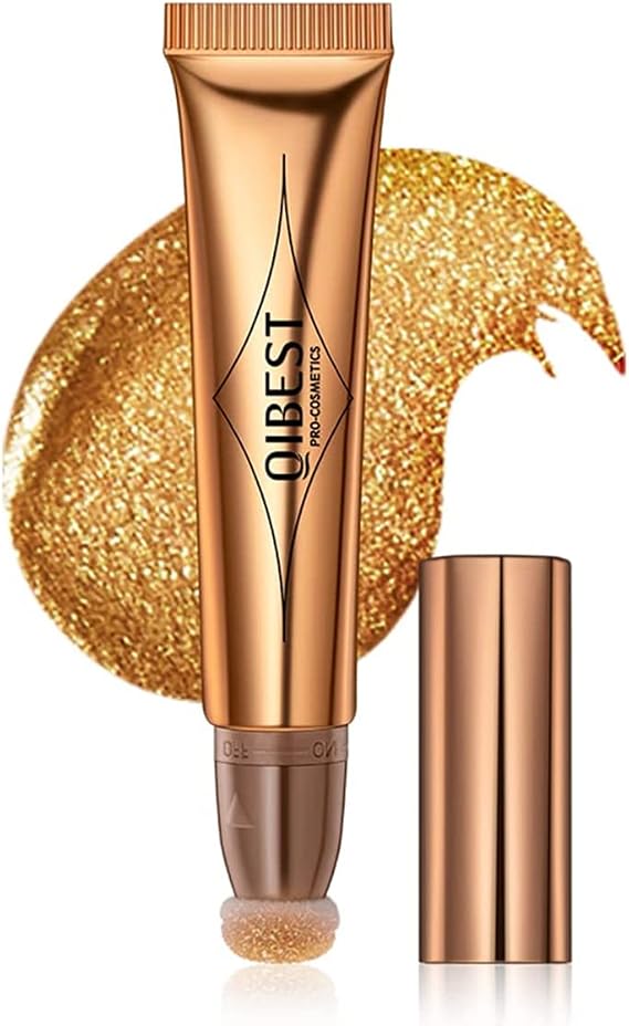 Liquid Contour Beauty Wand, Face Highlighter & Bronze Sticks, Cushion Applicator Included, Long Lasting Face Highlighter Bronze Makeup Stick 06# Golden
