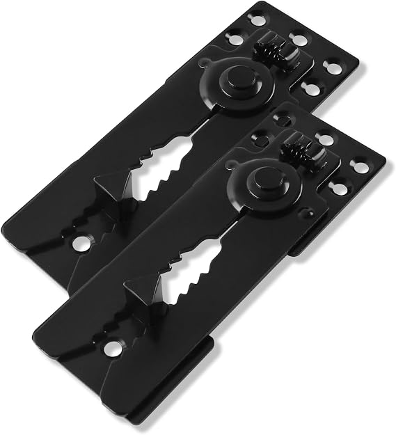 HOWDIA Black Sectional Connectors Couch Connectors with Screws Heavy-Duty Couch Connector for Sliding Sofas, Keep Your Sectional Sofa Together, Easy Installation 2 Pack