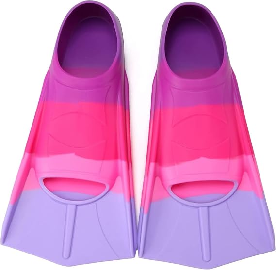 Kids Swim Fins Youth Short Blade Swimming Training Flippers