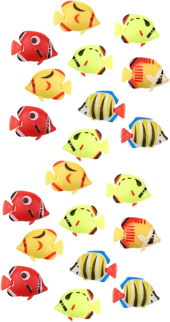20pcs aquarium cá cHSTNN-nh Floating Artificial Fish Aquatic Small Aquarium Artificial Fish Tank Fish Moving Artificial Fish Toy Mini Sea Animal Figure Stainless Guinea Pig Bowl Pond