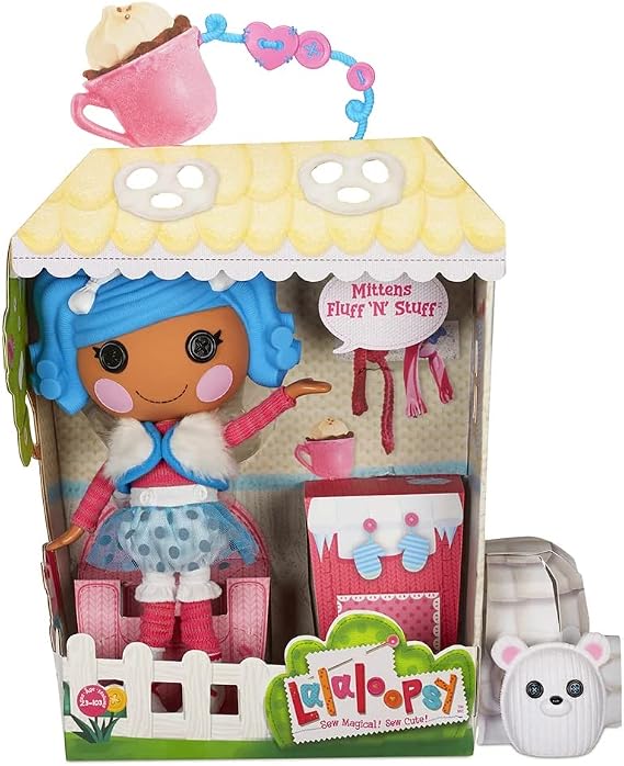 Lalaloopsy Mittens Fluff 'N' Stuff 13" Doll & Pet Polar Bear - Blue Hair, Winter Outfit, House Playset - Ages 3-103