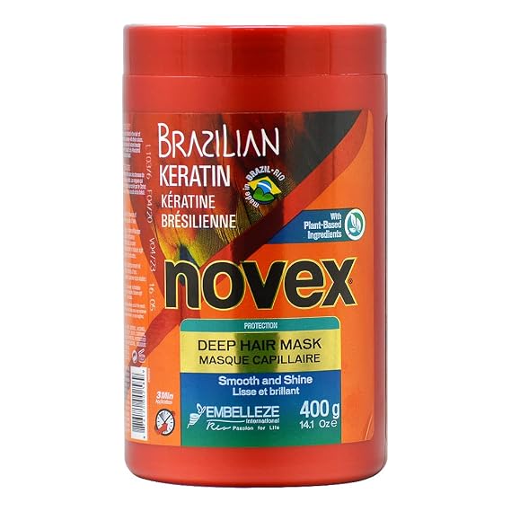 Novex Brazilian Keratin Hair Care Treatment Cream 14.1 Ounce , 14.1 Ounces