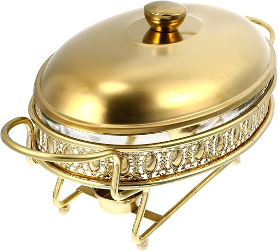 DOITOOL Chafing Dish Buffet Set Gold Chafing Dishes for Buffet 1.5L Stainless Steel Catering Food Warmers for Parties Buffet Servers and Warmers Set Serving Tray with Lid