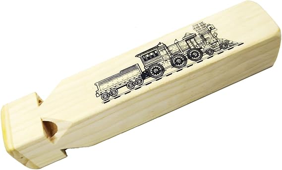 Solid Wood Train Whistle 4 Tone Musical Toy for Kids (1 pack)