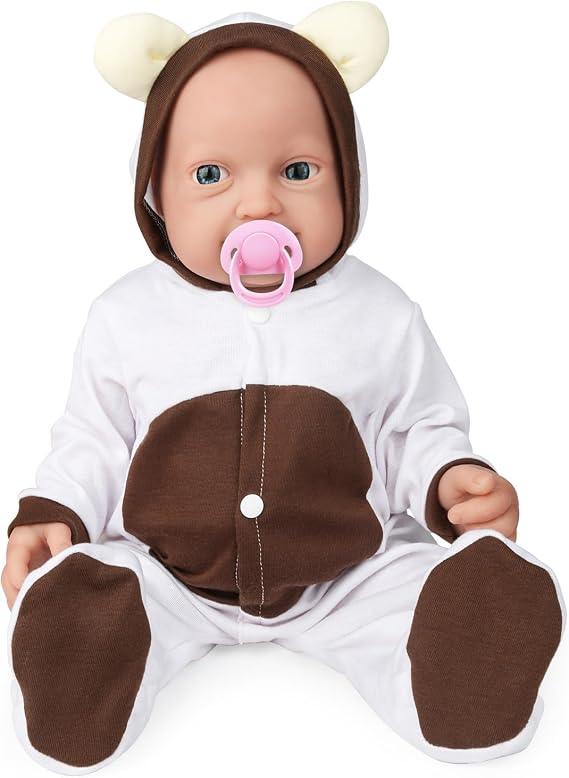 Vollence 23 inch Magnetic Silicone Baby Dolls Girl Weighted 11.4 lb,[NOT Vinyl],Silicone Full Body Reborn Lifelike Realistic Newborn Real Life Soft Babies Gift with Accessories for Kids Age 3+