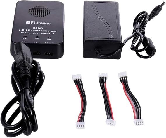 3-in-1 Battery Charger - 3S Lithium Battery Smart Balance Parallel Charging Hub, 12.6V/6A Battery Adapter for Q500, Q500+, 4K RC Quadcopter