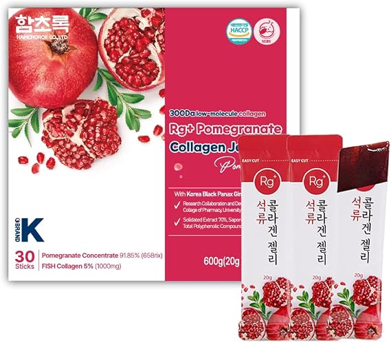 Anti-Aging Korean-Beauty Pomegranate Collagen Jelly Stick 20g*30 Stick/for Skin, Nail and Hair Growth