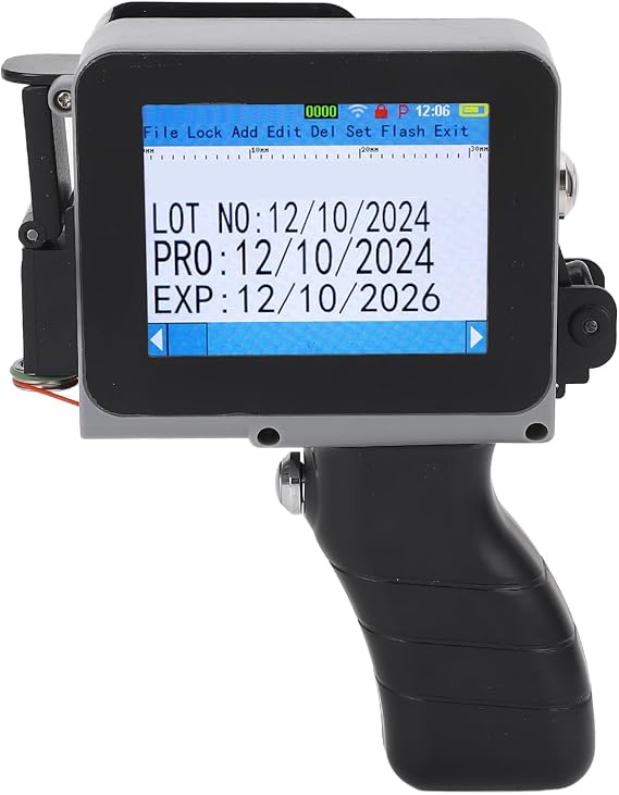 Small Portable 4.3" Touch Screen Handheld Inkjet Printer Gun with HD Without Cartridge 12.7mm for QR Code Barcode
