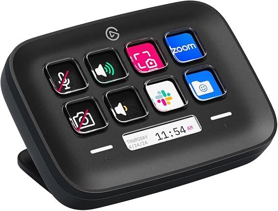 Elgato Stream Deck Neo Black, 8 Customizable Keys | Two info touch points, Automates repetitive tasks, Compatible with Zoom, Teams, Spotify, Twitch, Zero-plastic packaging