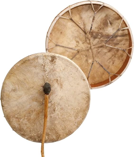 Shaman drum Cow plain 20", Frame Drum, handmade | Handmade drum with natural materials; warm, resonant sound for beginners, performers, and percussion practice.