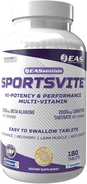 EAS SportsVite High Potency Multivitamin, Nutrient Blend, 180 Tablets