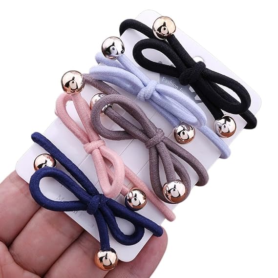 20Pcs High Elastic Hair Ties No Crease Bow Bowknot Scrunchies Hand Knotted Hair Bands Headband Ponytail Holder for Girls Women